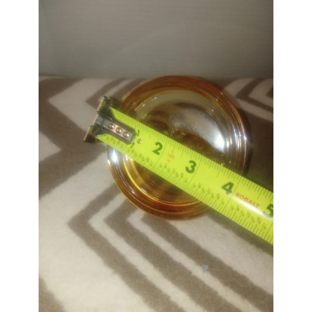 Jeanette Marigold/ Peach Carnival Glass Terrier Scotty Dog Lid‎ Only Powder Dish